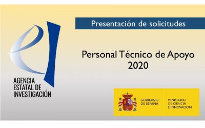 Solicitud de personal de técnico de Apoyo 2020 para centros I+D