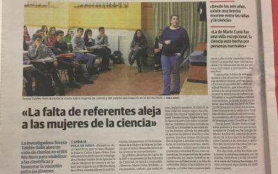 Dra. Teresa Valdés-Solís Iglesias habló en el IES Rio Nora de Pola de Siero de «Mujeres y ciencia del carbón»