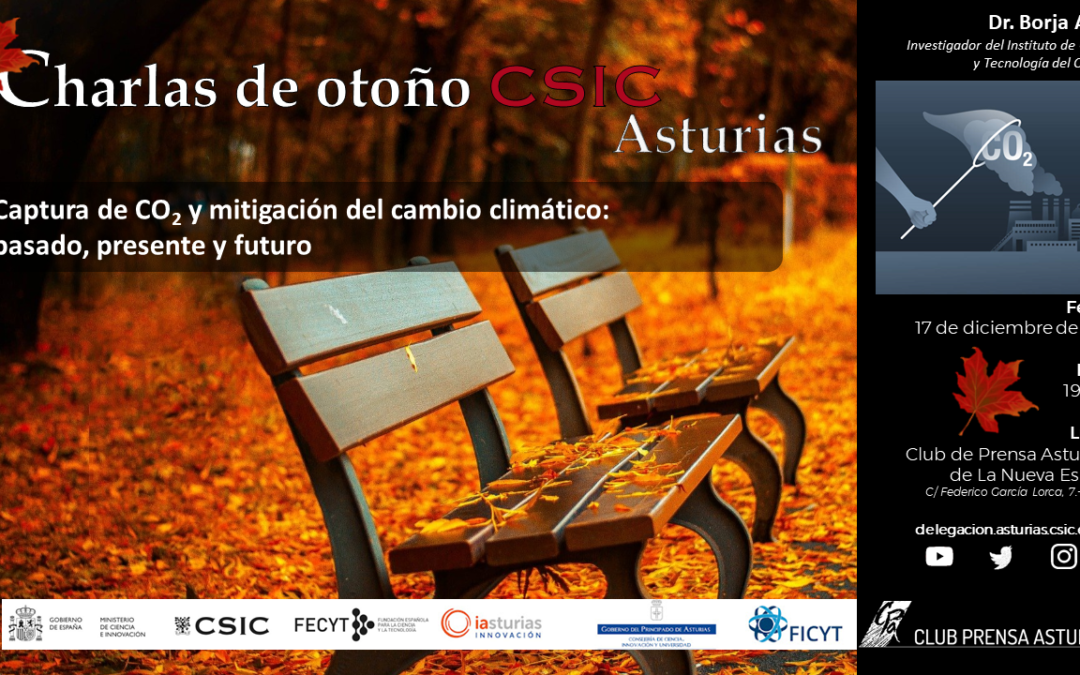 Las Charlas de Otoño – Captura de CO2 y mitigación del cambio climático:  pasado, presente y futuro | Borja Arias